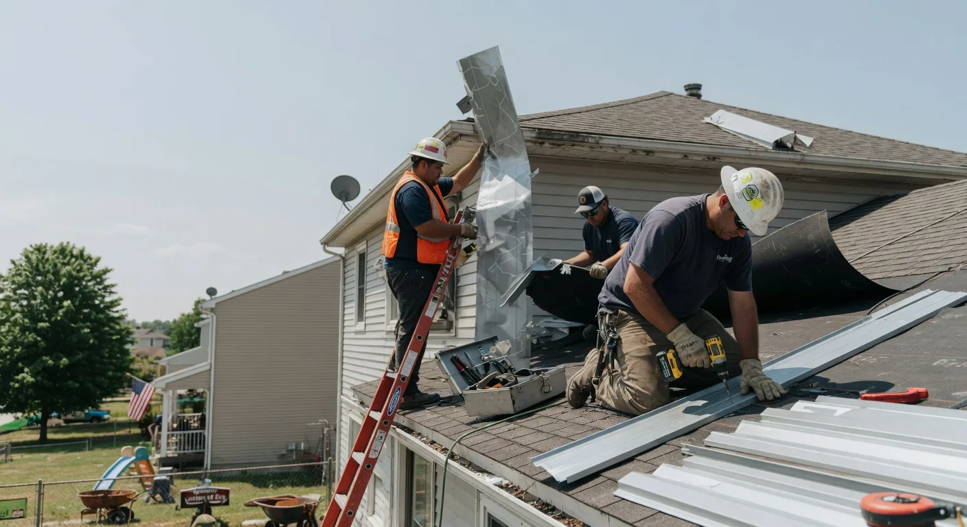 Storm Damage Metal Roof Repair in Barnes City, IA